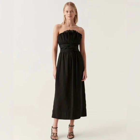 knee length dresses for ladies Aje - Florential Midi Dress (Size 12) – Goldie's main image 1